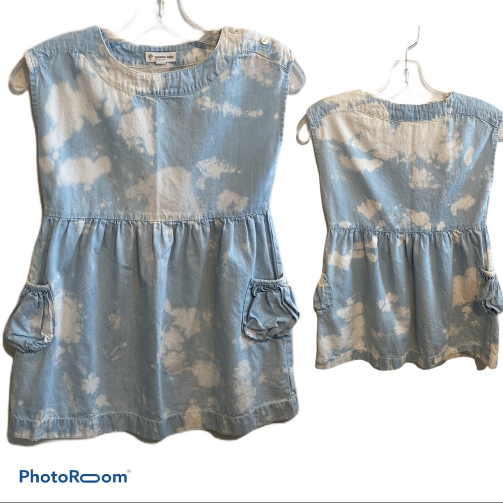 Girls Cloud Print Dress